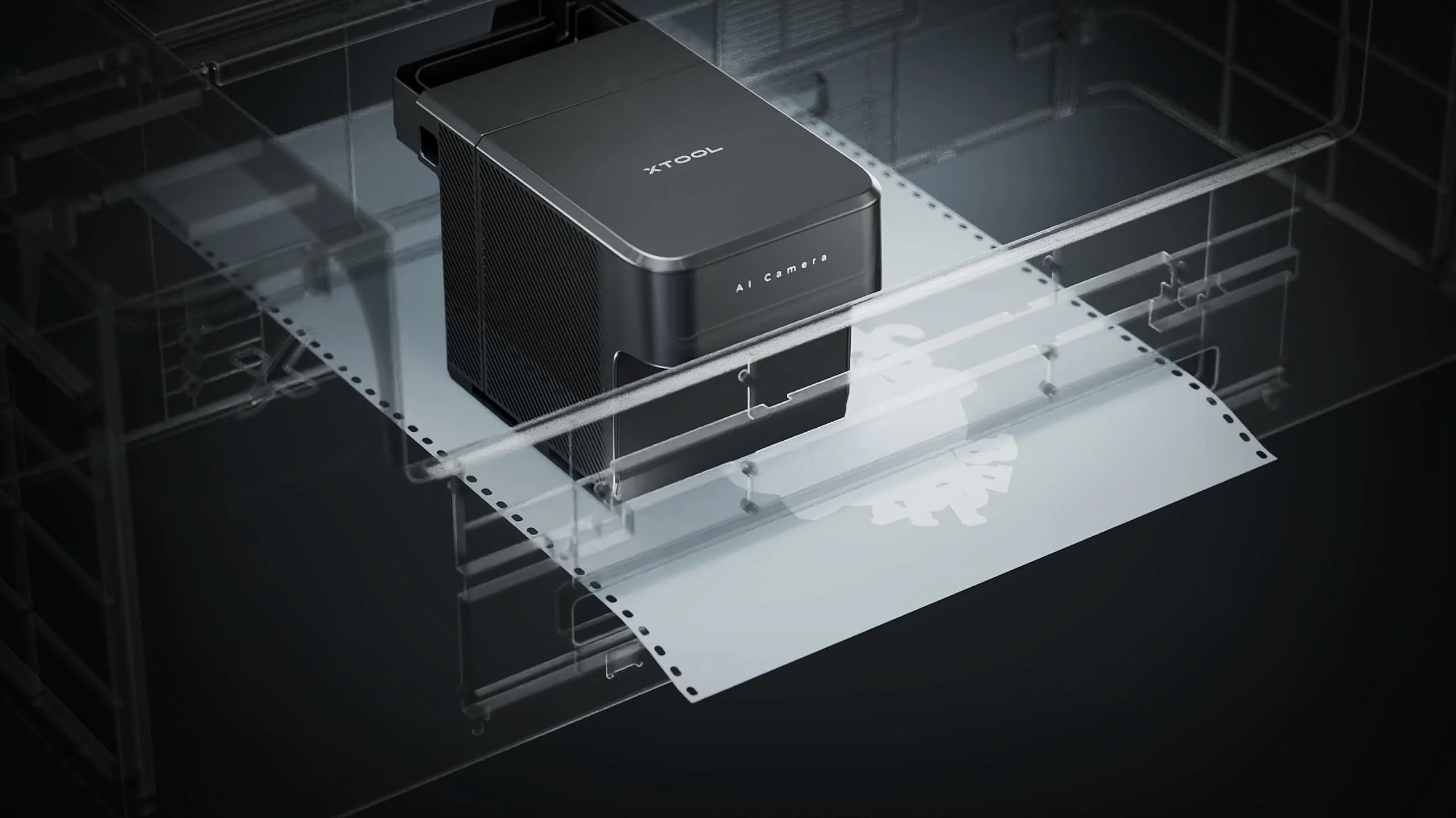 xTool 紡織DTF膠片直噴機 自動薄膜切割 列印好的薄膜會自動切割成單張，無需手動修剪。