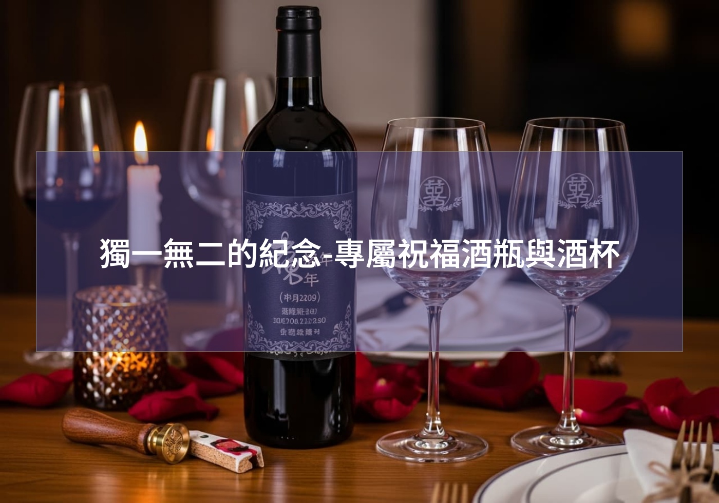獨一無二的紀念-專屬祝福酒瓶與酒杯
