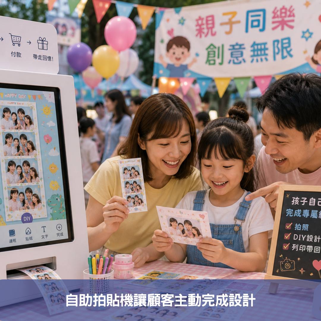 自助拍貼機讓顧客主動完成設計
