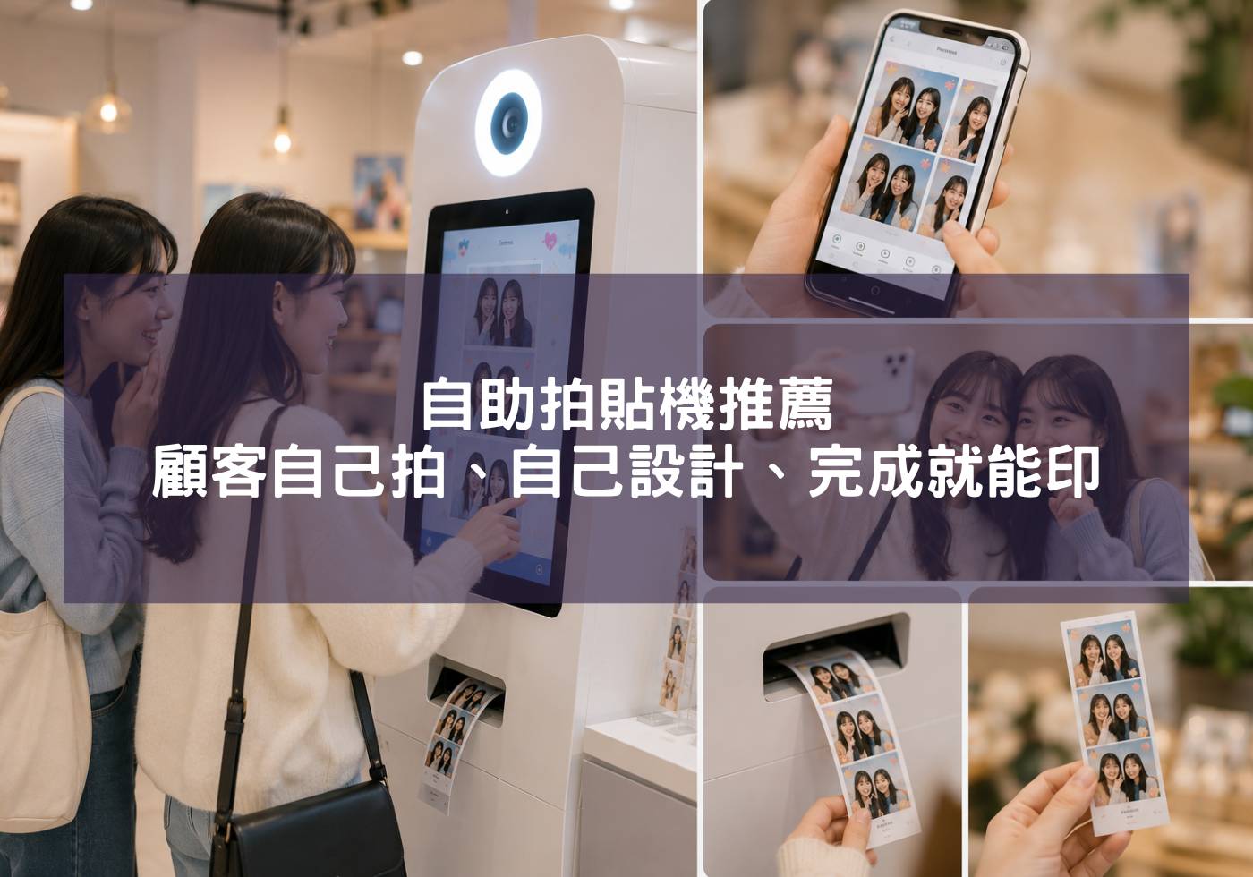自助拍貼機推薦｜顧客自己拍、自己設計、完成就能印