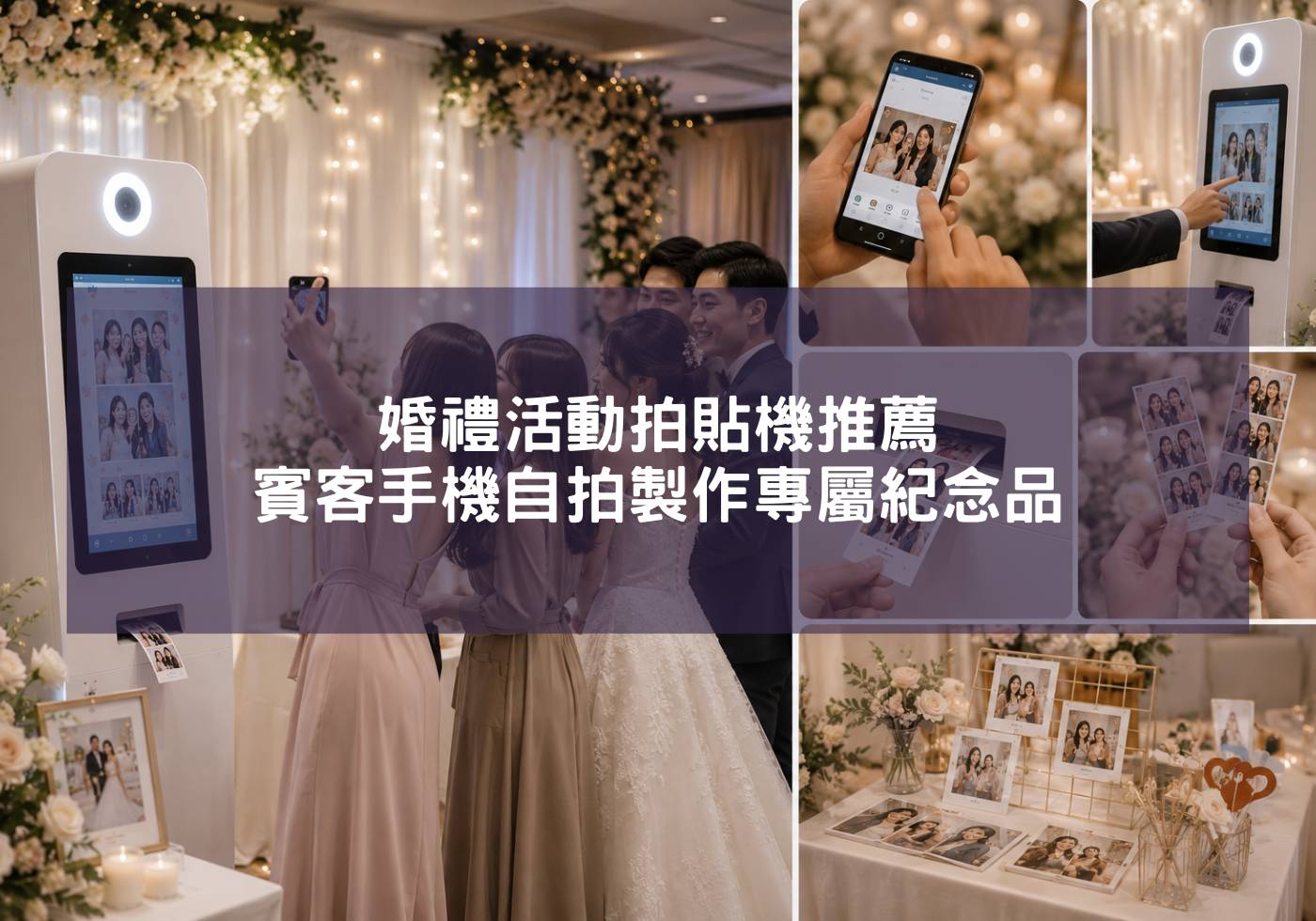 婚禮活動拍貼機推薦！賓客手機自拍製作專屬紀念品