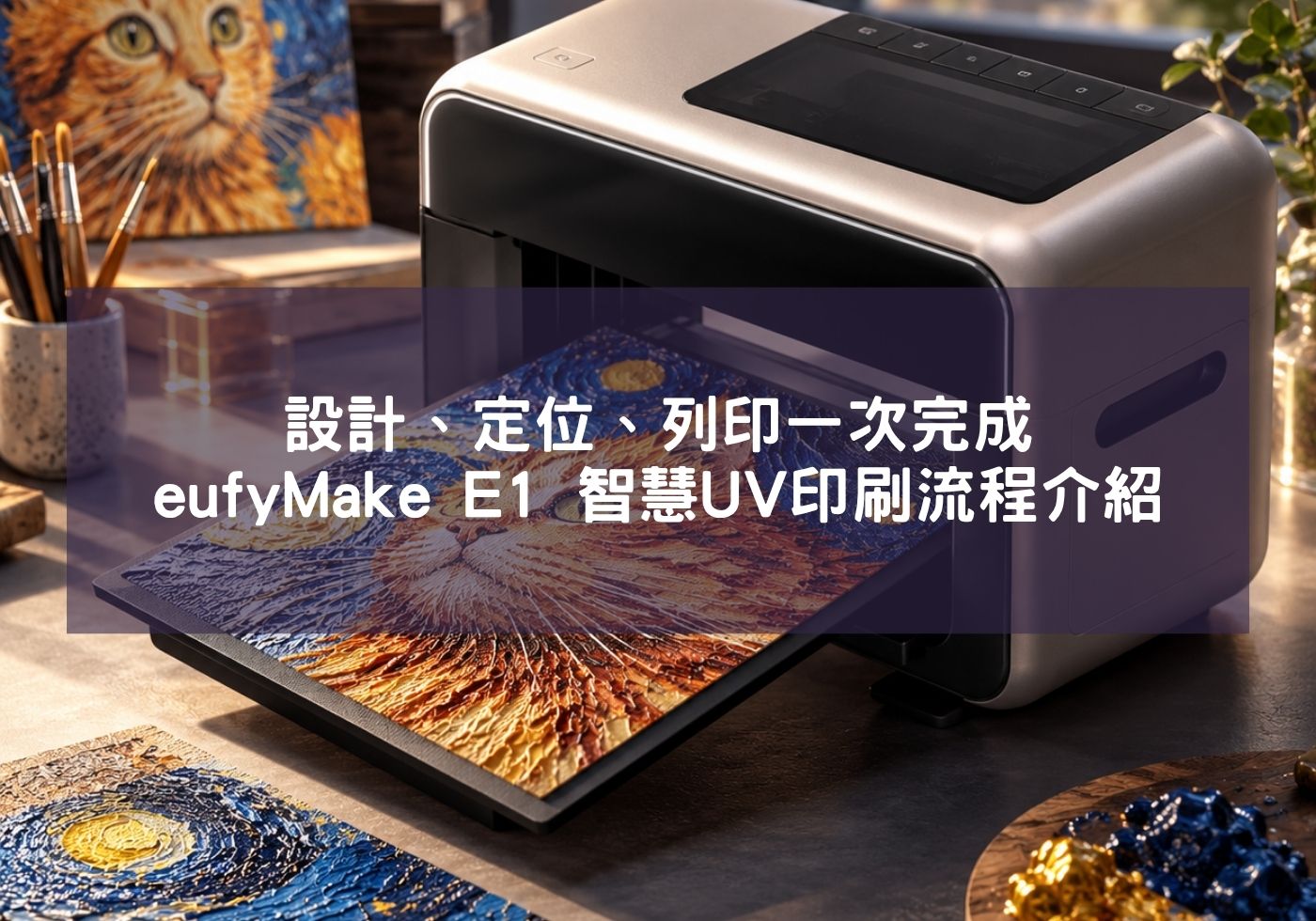 設計、定位、列印一次完成！eufyMake E1 智慧UV印刷流程介紹