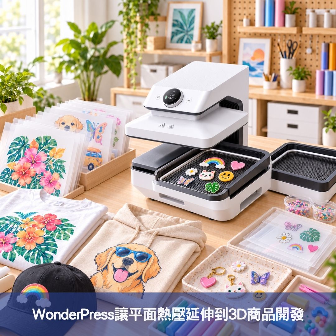 WonderPress讓平面熱壓延伸到3D商品開發
