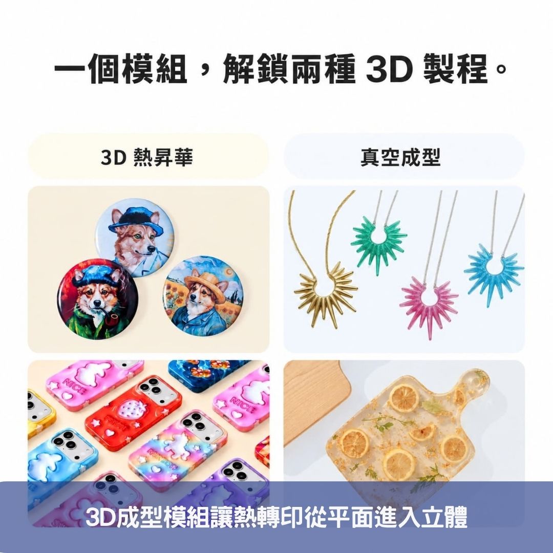 3D成型模組讓熱轉印從平面進入立體